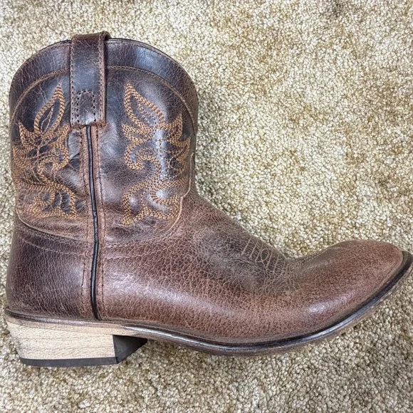 Dingo Leather Western Cowboy Boots Women’s 9 Brown Distressed Embroidered - Picture 14 of 15